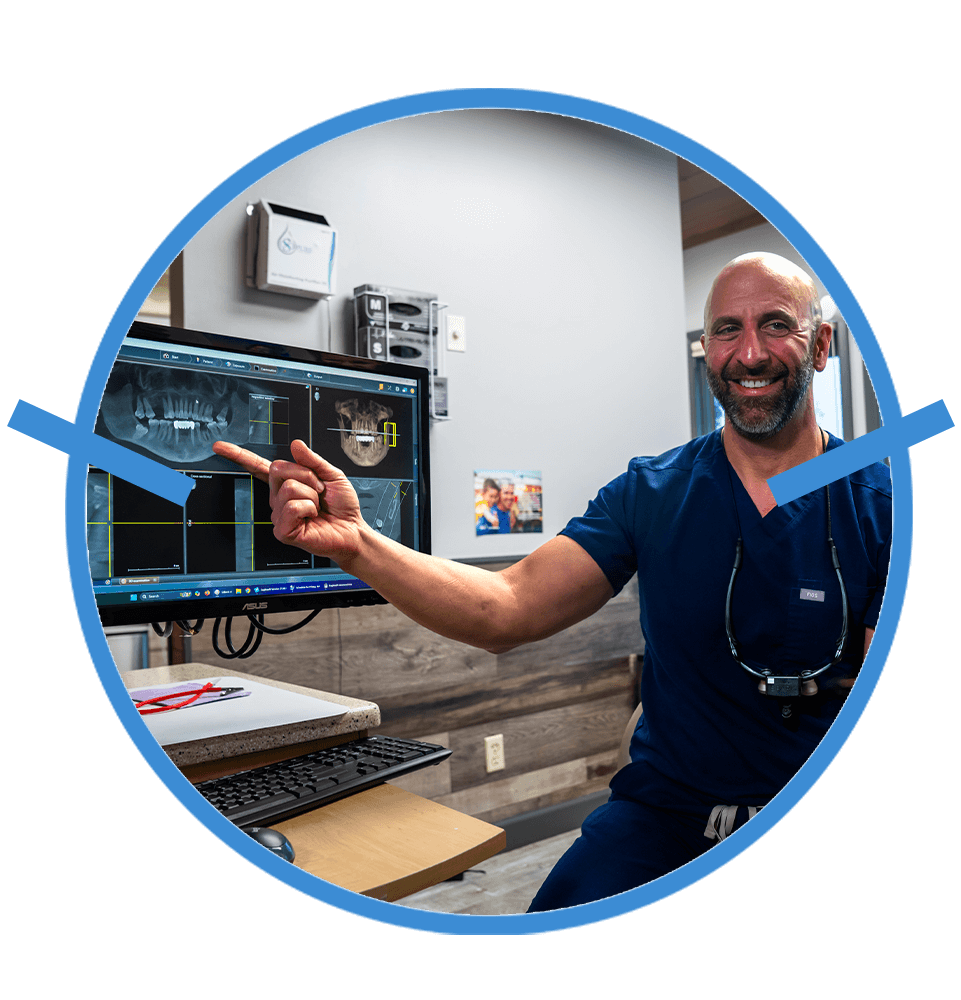 Doctor Pointing at dental X-Ray