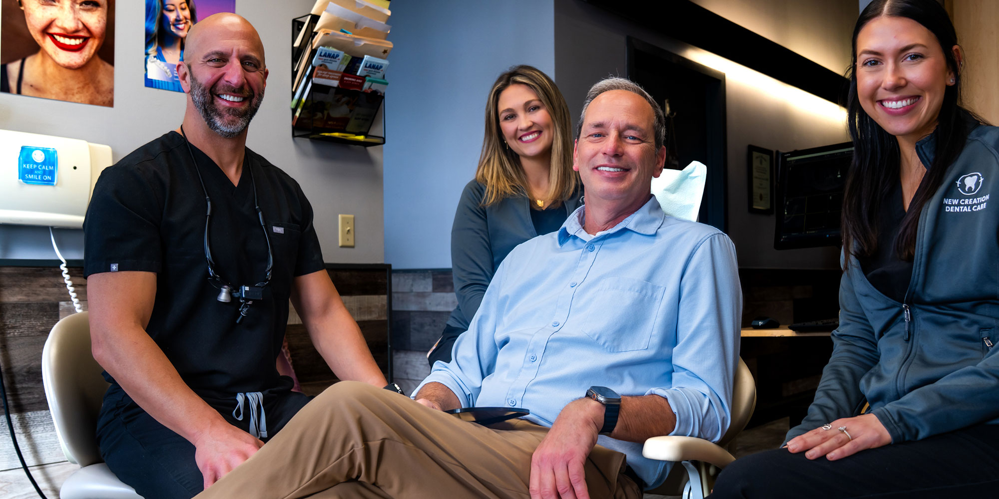 Patient Smiling with team members and doctor