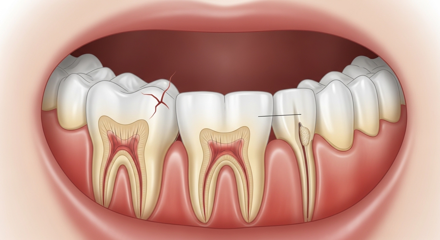 Dentist and patient discussing potential need for a root canal